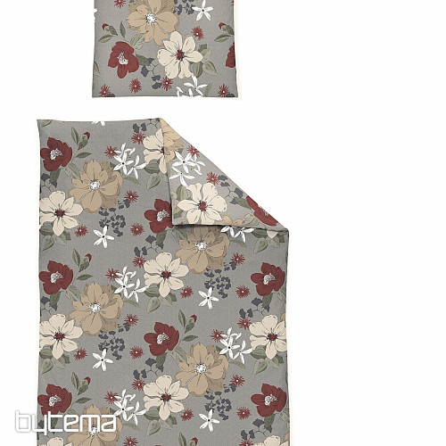 Luxury flannel bedding IRISETTE 8408-60 Maren red