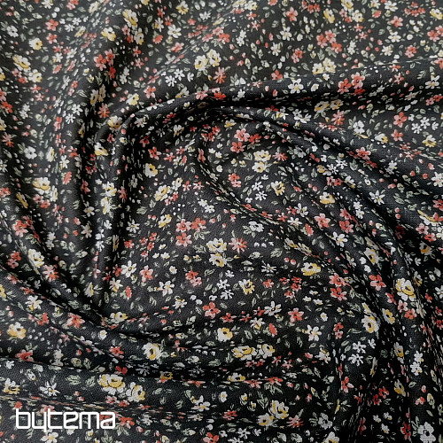 Cotton fabric LEONIE black