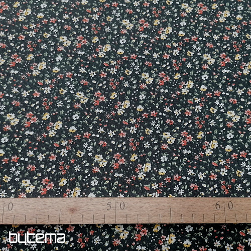 Cotton fabric LEONIE black