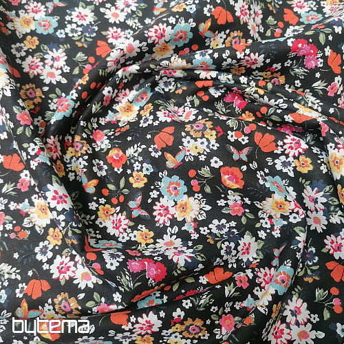 Cotton fabric CHARLINE BLACK