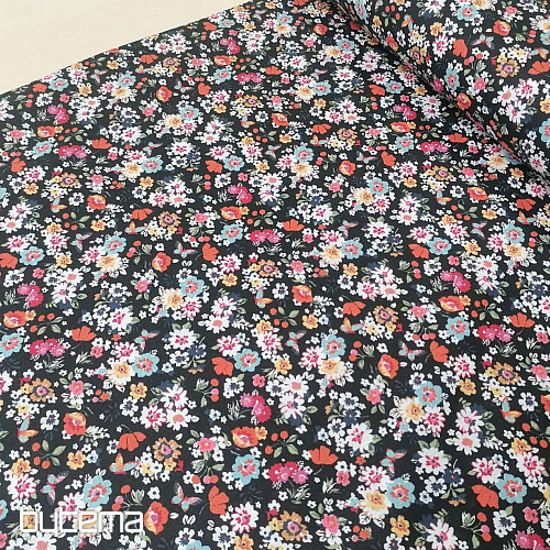 Cotton fabric CHARLINE BLACK
