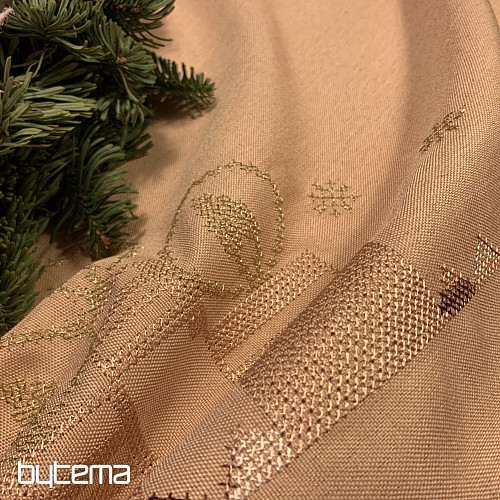 Embroidered salmon tablecloths and shawls