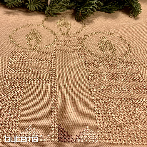 Embroidered salmon tablecloths and shawls