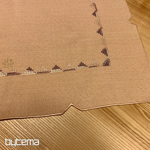 Embroidered salmon tablecloths and shawls