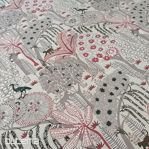 Cotton fabric JUNGLE beige