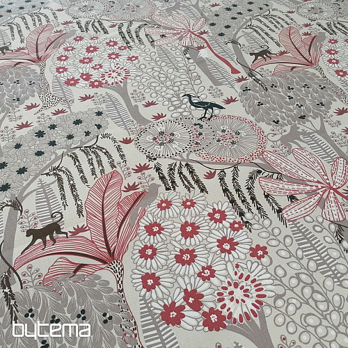 Cotton fabric JUNGLE beige