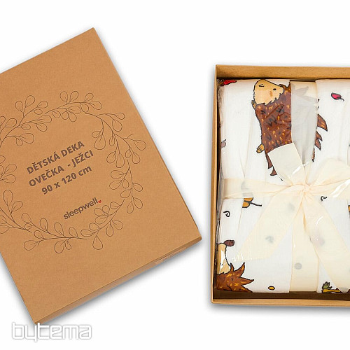 Children's blanket SHEEP in a gift box - HEDGEHOG