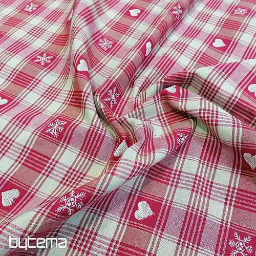 Christmas decorative fabric DUSTIN hearts
