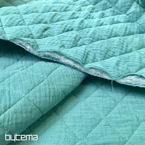 Double gauze stitched with batting - eucalypt