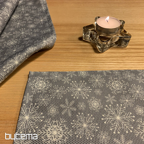 Christmas table setting GRAY FLAKES II
