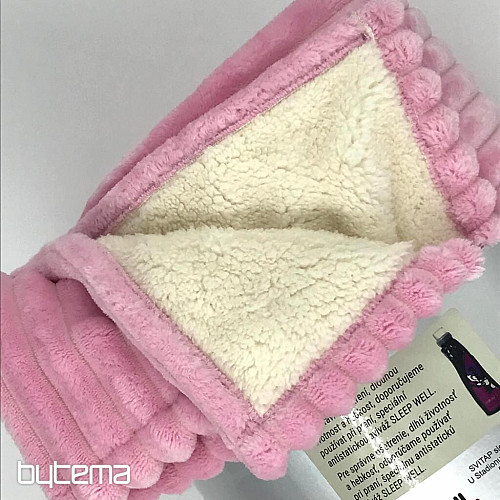 microfiber blanket EXTRA SOFT SHEEP corduroy - pink