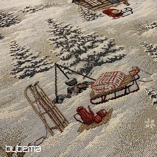Tapestry tablecloth, scarf WINTER LANDSCAPE ALL