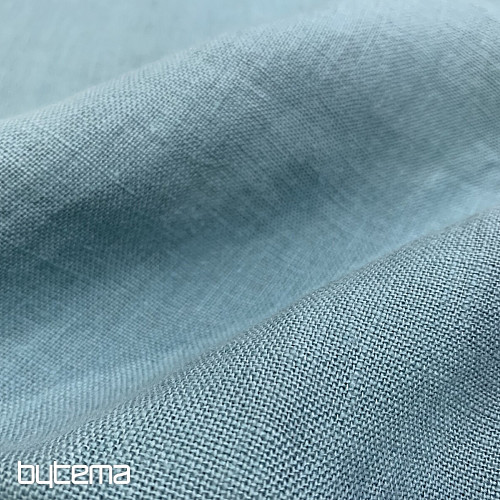 Linen fabric - light teal