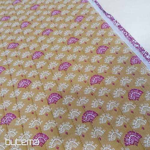 Double gauze stitched with batting - Gurmit moutarde