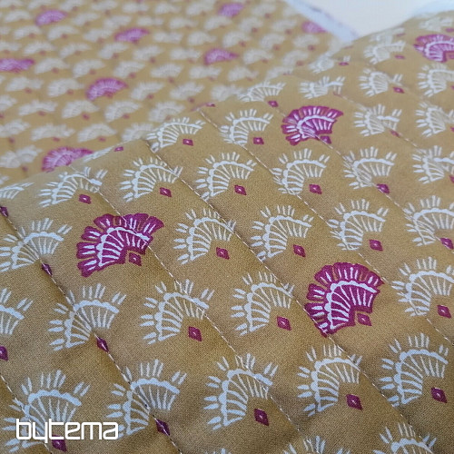 Double gauze stitched with batting - Gurmit moutarde