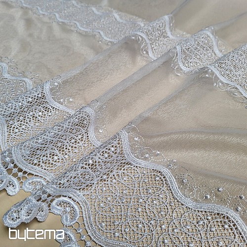 Luxury embroidered curtain GERSTER 11786/0001
