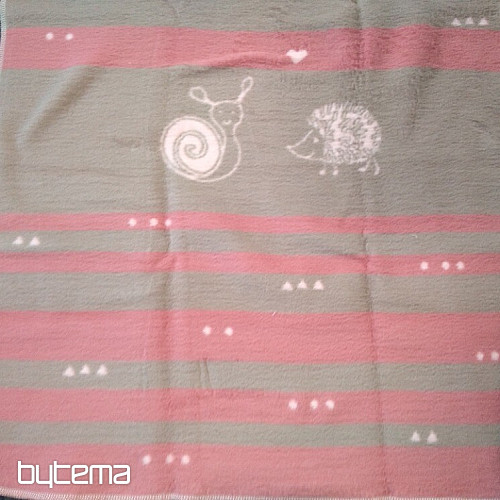 Children's blanket MAJA 1657/10 pink 75x100