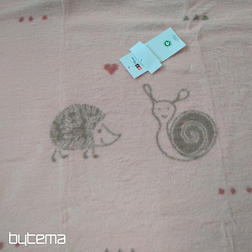 Children's blanket MAJA 1657/10 pink 75x100