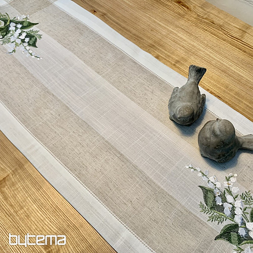 Embroidered tablecloth and scarf LILY OF THE FLOWERS