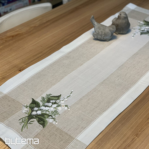 Embroidered tablecloth and scarf LILY OF THE FLOWERS