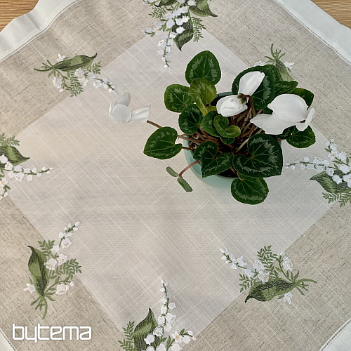Embroidered tablecloth and scarf LILY OF THE FLOWERS