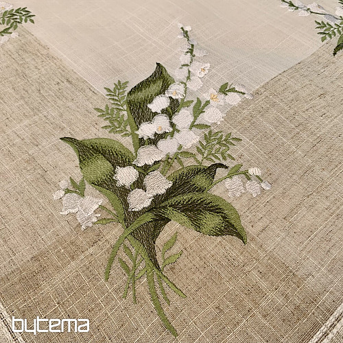 Embroidered tablecloth and scarf LILY OF THE FLOWERS