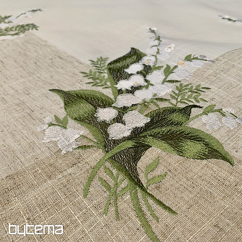 Embroidered tablecloth and scarf LILY OF THE FLOWERS