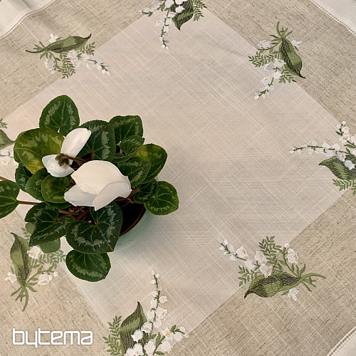 Embroidered tablecloth and scarf LILY OF THE FLOWERS