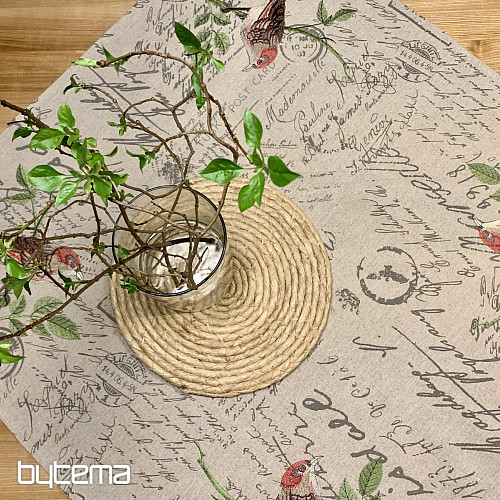 BIRDS tablecloth and scarf