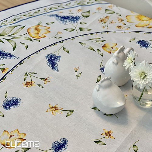 SPRING FLOWERS tablecloth and circle