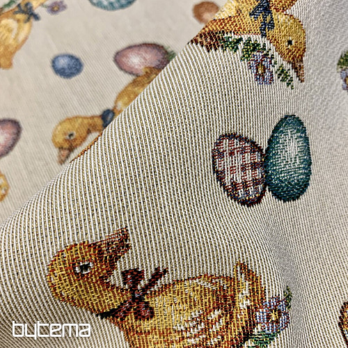 Gobelin tablecloth and scarves Easter YELLOW BURNS