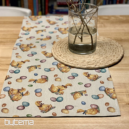 Gobelin tablecloth and scarves Easter YELLOW BURNS