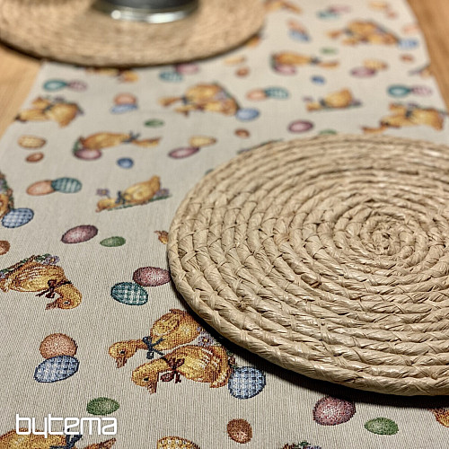 Gobelin tablecloth and scarves Easter YELLOW BURNS