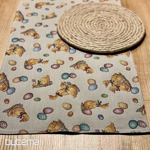 Gobelin tablecloth and scarves Easter YELLOW BURNS
