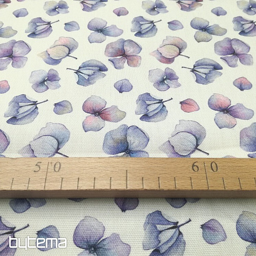 Decorative fabric Purple flowers