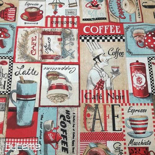 Decorative fabric COFFEE TIME