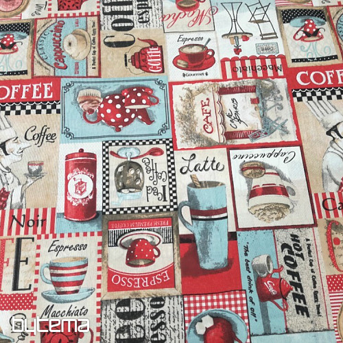 Decorative fabric COFFEE TIME