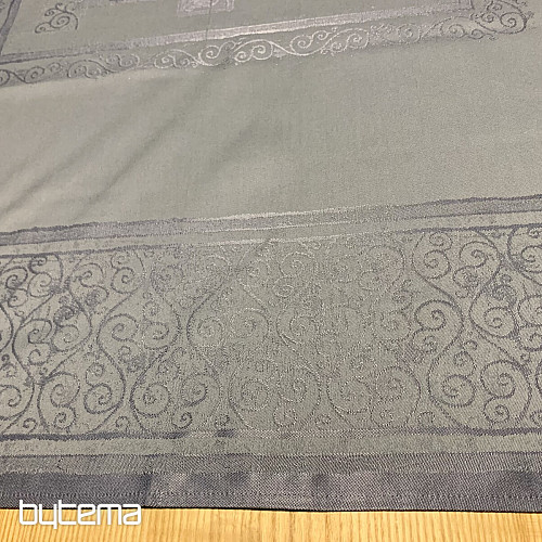 DAMASCUS gray-blue tablecloth 132x178