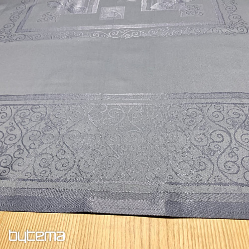 DAMASCUS gray-blue tablecloth 132x178