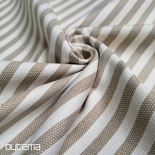 Decorative fabric LEO BEIG beige stripe