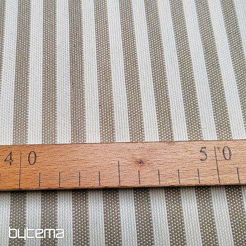 Decorative fabric LEO BEIG beige stripe