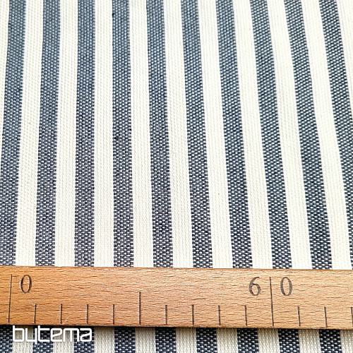 Decorative fabric LEO GRIS gray stripe