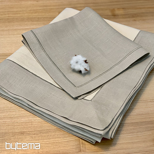 Linen tablecloth - set 130x150 50x50