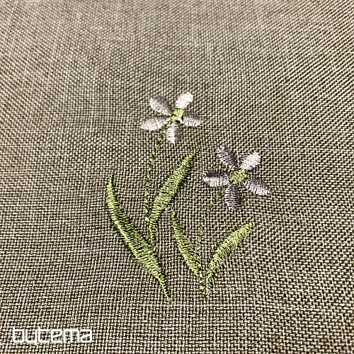 Embroidered Easter tablecloth and scarves ROOSTER and HEN gray