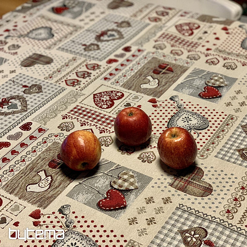 Tapestry tablecloth and scarf SRDCE NATUR II