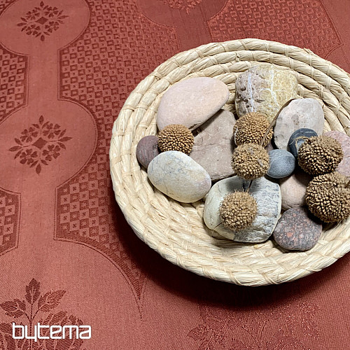 Tablecloth DAMASK terracotta 120x140