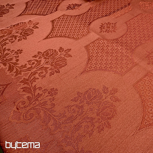 Tablecloth DAMASK terracotta 120x140