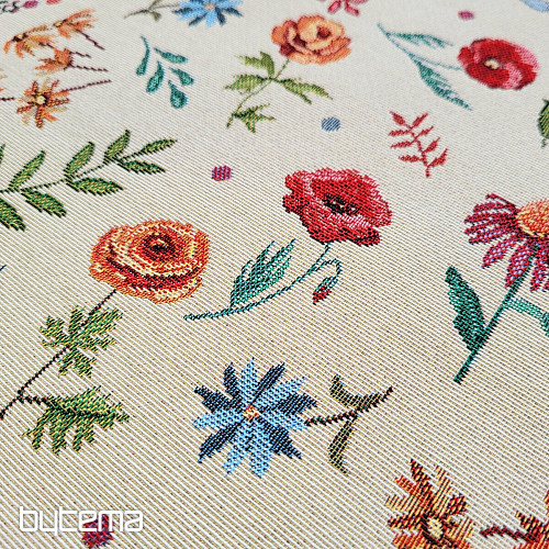 Tapestry fabric MEADOW FLOWERS
