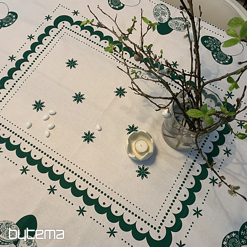 Tablecloth EASTER EGGS green