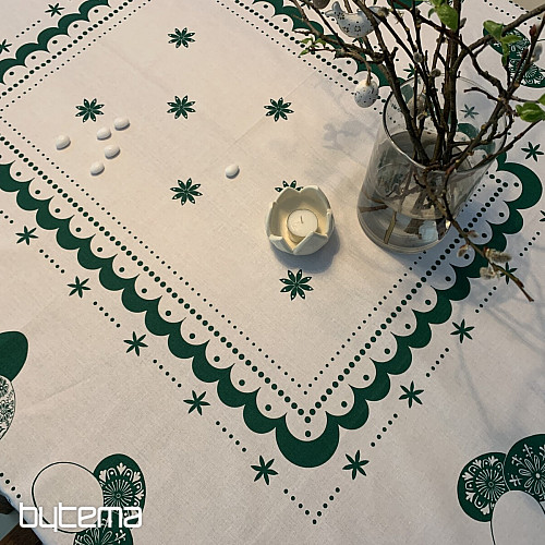 Tablecloth EASTER EGGS green